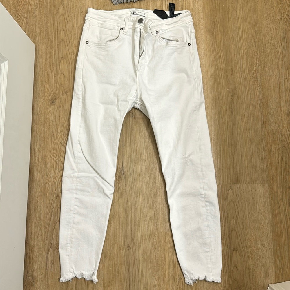 Zara White Stretch Skinny Jeans US31